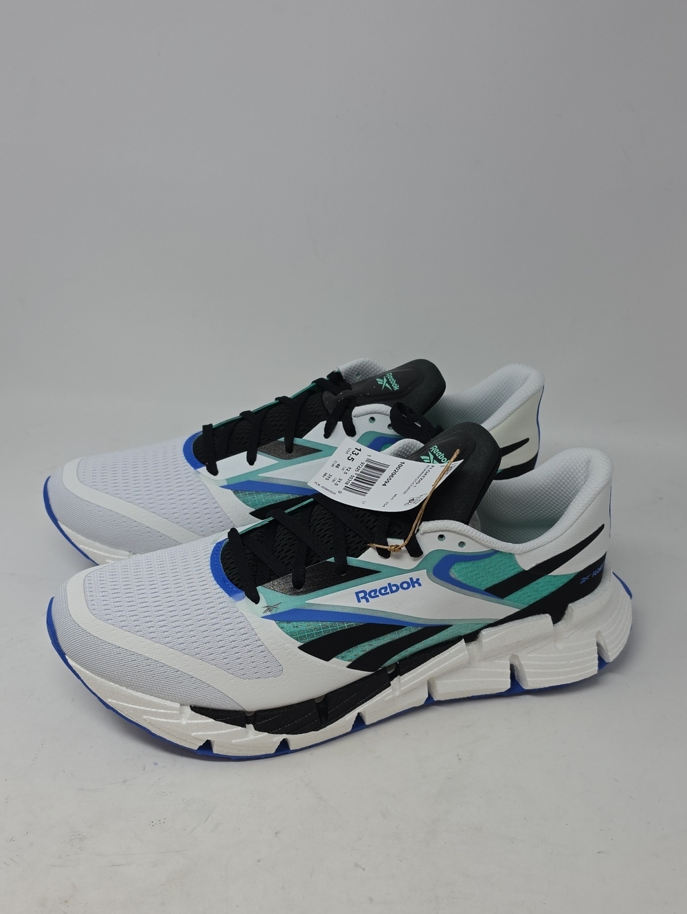 Reebok Men's Floatzig 1 White/Black/Cyan Running Shoes 100206594 Size 13.5
